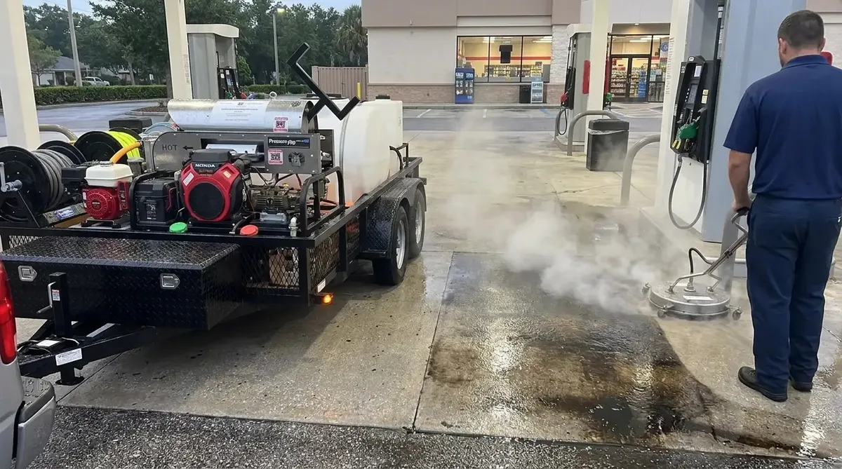 Pressure Washing Titans crew performing scheduled exterior maintenance in Central Florida